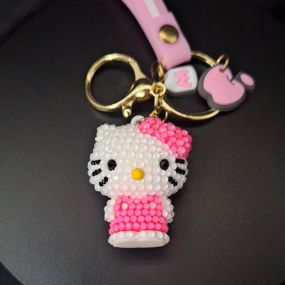 Hello Kitty Bedazzled Keychain/Charm, / Hello Kitty Bling, Unique Gift